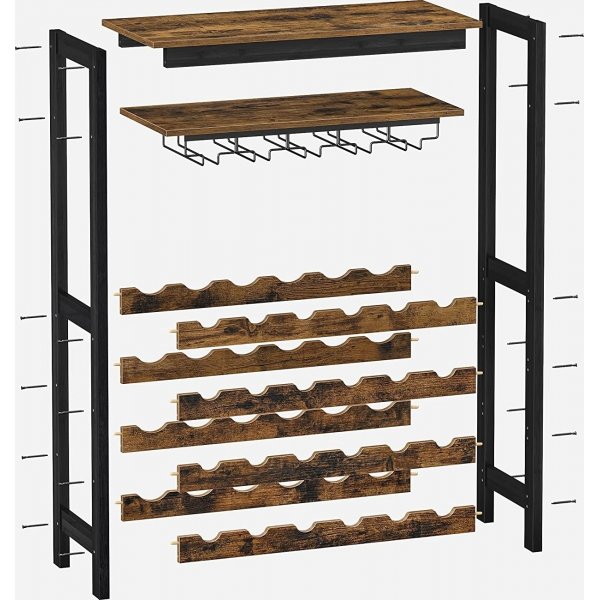 Corriente viiniteline - Ruskea/musta + Huonekalujen jalat Corriente viiniteline - Ruskea/musta + Huonekalujen jalat