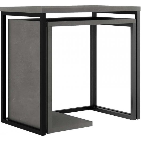 Zigosh-pöytä 50 x 30 cm - Retro harmaa Zigosh-pöytä 50 x 30 cm - Retro harmaa