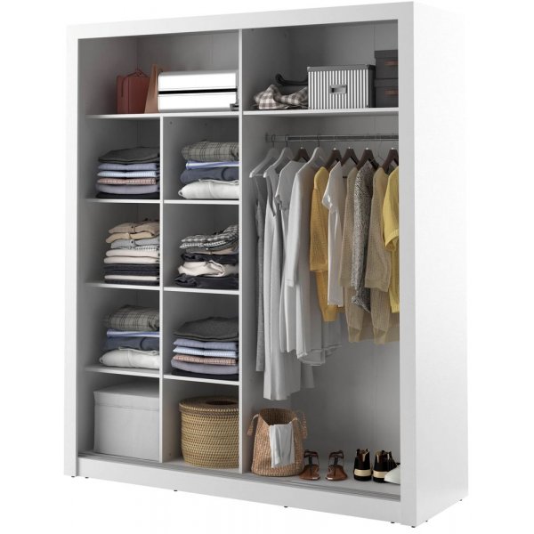 Mervyn-vaatekaappi 203 - Valkoinen Mervyn-vaatekaappi 203 - Valkoinen