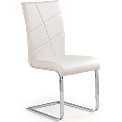 Amber-tuoli - Valkoinen (PU) / Kromi