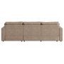 Moby tummanbeige divaanisohva 296 cm - Knnettv divaanisohva taskujousilla