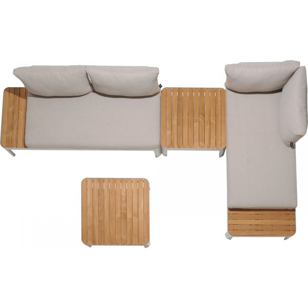 Portals lounge ryhmä 2 - Valkoinen/tiikki Portals lounge ryhmä 2 - Valkoinen/tiikki