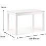 Adl ruokapyt 118-158 cm - Valkoinen