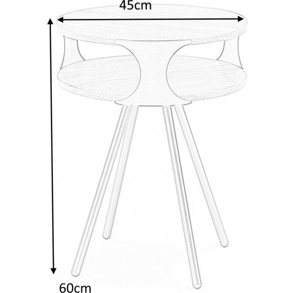 Hartley-lamppupöytä - Tumma tammi/musta Hartley-lamppupöytä - Tumma tammi/musta