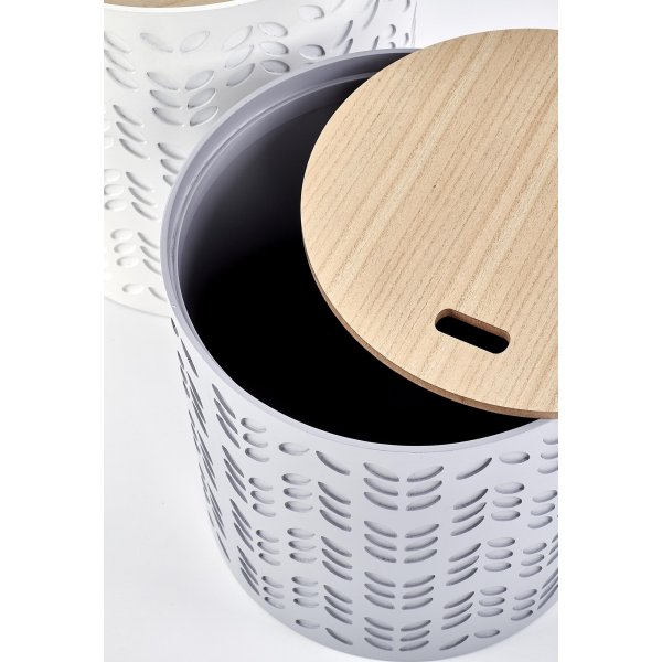 Pinottava Trudie-pöytä - Valkoinen/harmaa Pinottava Trudie-pöytä - Valkoinen/harmaa