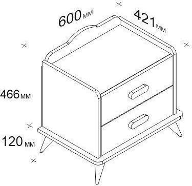 Andaz yöpöytä - valkoinen Andaz yöpöytä - valkoinen