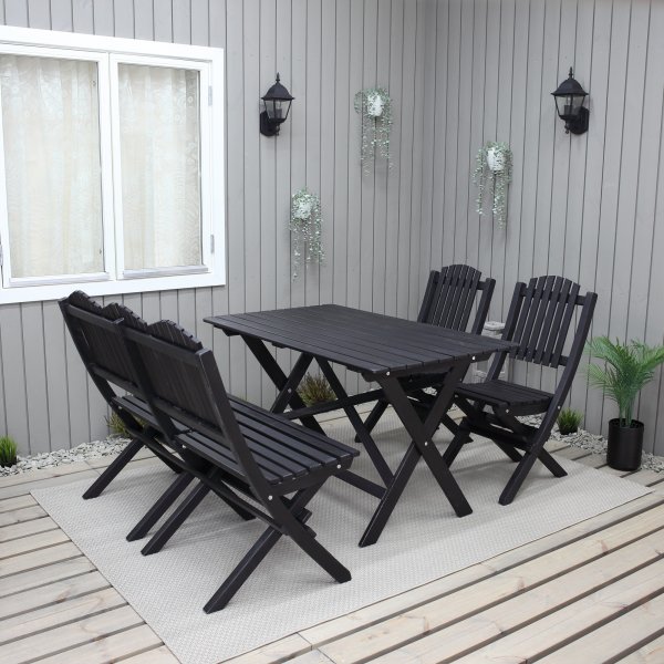 Knohult ruokapöytä 125 cm - Musta Knohult ruokapöytä 125 cm - Musta