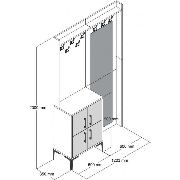 Berliinin aulakalusteet bc - valkoinen Berliinin aulakalusteet bc - valkoinen