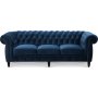 Chesterfield Cambridge 3 paikkainen - sininen sametti