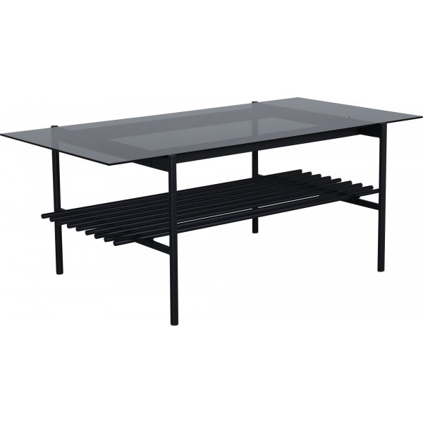 Adel sohvapyt 120 cm - Musta/lasi