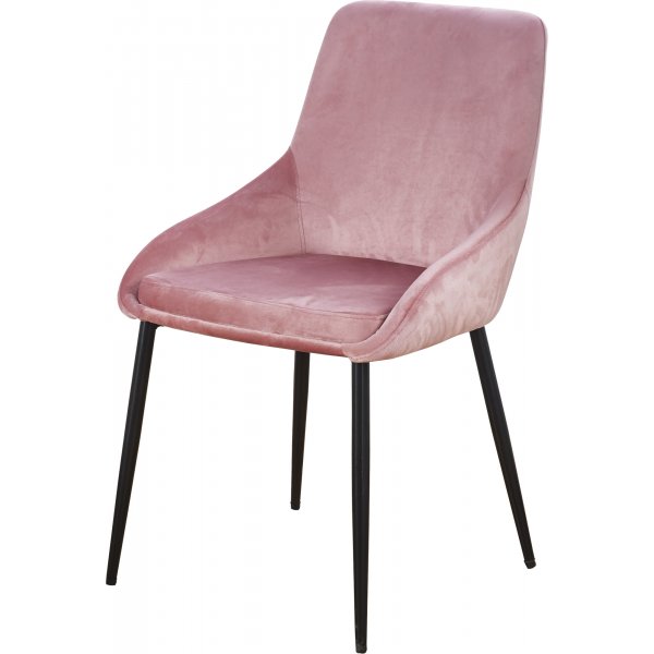 Theo-tuoli - Vaaleanpunainen sametti Theo-tuoli - Vaaleanpunainen sametti