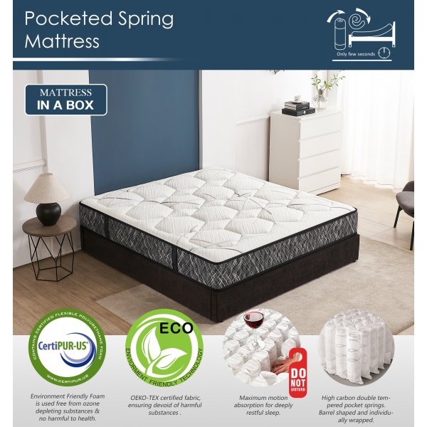 Patja taskulla ja antibakteerisella kankaalla