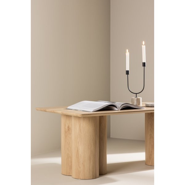 Sohvapyt 120 x 60 cm valkoiseksi maalattu - Olivia