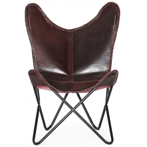 Lepakkotuoli Baltimore - Aito ruskeaa nahkaa