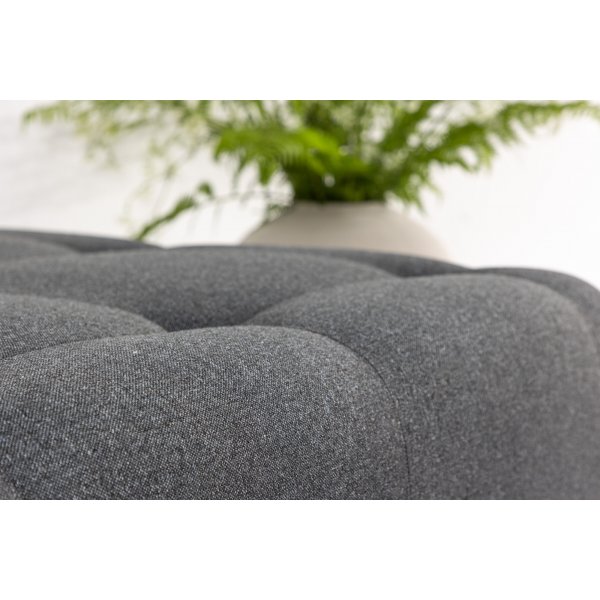 Turin Pouf - tummanharmaa