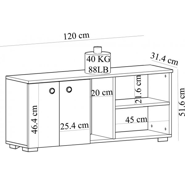 Sarandon kenk�kaappi - valkoinen