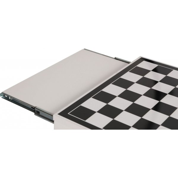Shakkishakkipöytä 50 x 50 cm - Valkoinen/musta Shakkishakkipöytä 50 x 50 cm - Valkoinen/musta