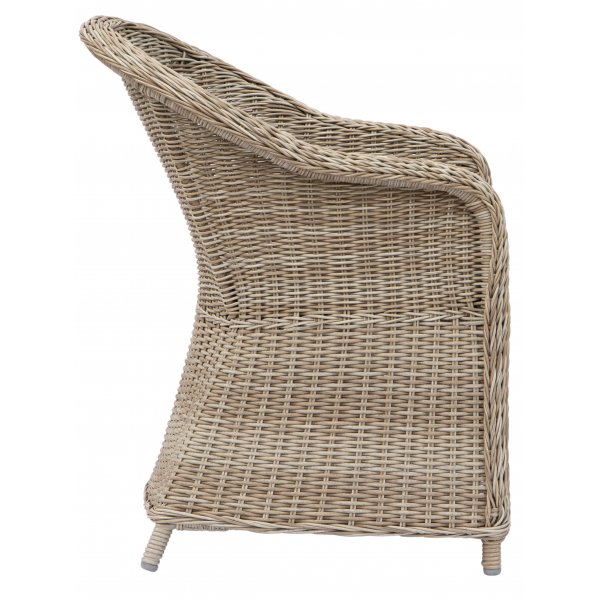 Ruokailuryhm 6 tuolin ja ruokapydn kanssa 180 x 100 cm rottinki - Menton/Mercury