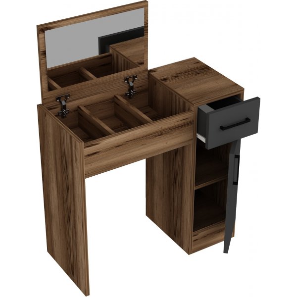 Inci peilipöytä 77 x 37,3 cm - Vaalea pähkinä/antrasiitti Inci peilipöytä 77 x 37,3 cm - Vaalea pähkinä/antrasiitti