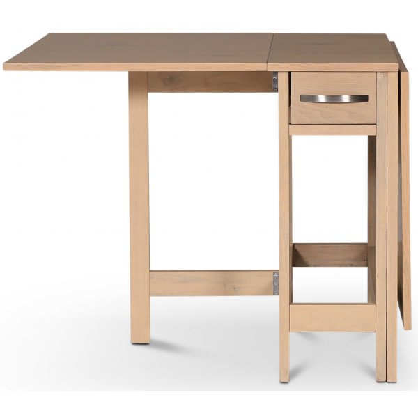 Fr taittopyt 30/90/150 x 80 cm - Whitewash + Huonekalujen jalat