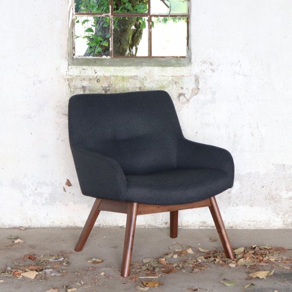 Lontoon nojatuoli - tummanharmaa/phkin