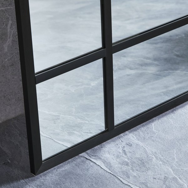 Kokovartalopeili 90 � 180 cm Rivillinen - Musta kehys