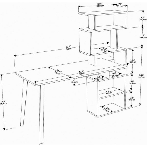 Verna kirjoituspöytä 133 x 55 cm - Pähkinä Verna kirjoituspöytä 133 x 55 cm - Pähkinä