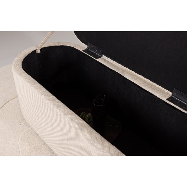 Potenza pouf - luonnonvalkoinen Potenza pouf - luonnonvalkoinen