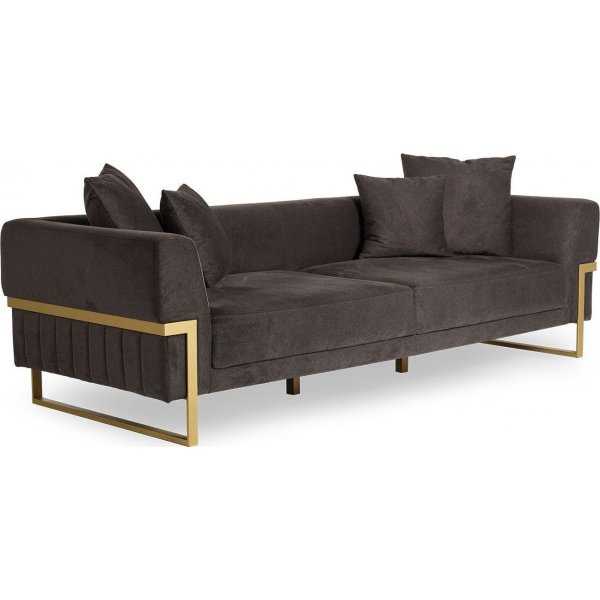 Magenta 3-istuttava sohva - Tummanruskea