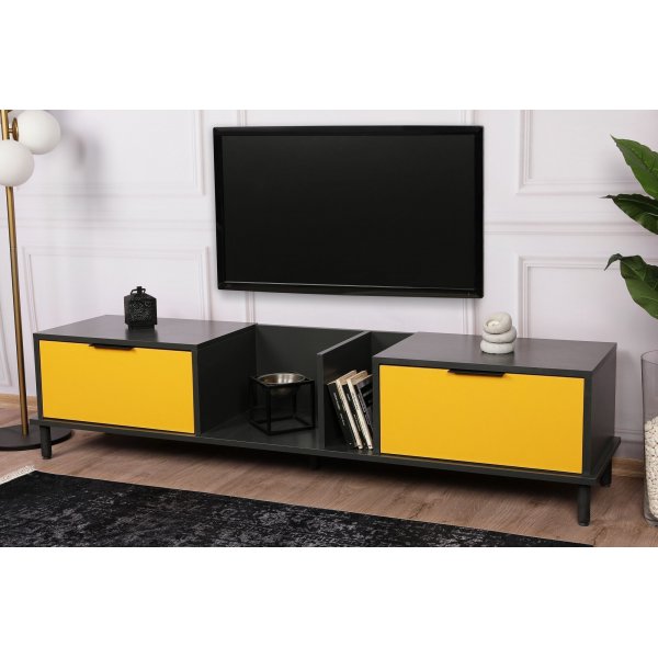 Ibiza mediapenkki - keltainen/antrasiitti