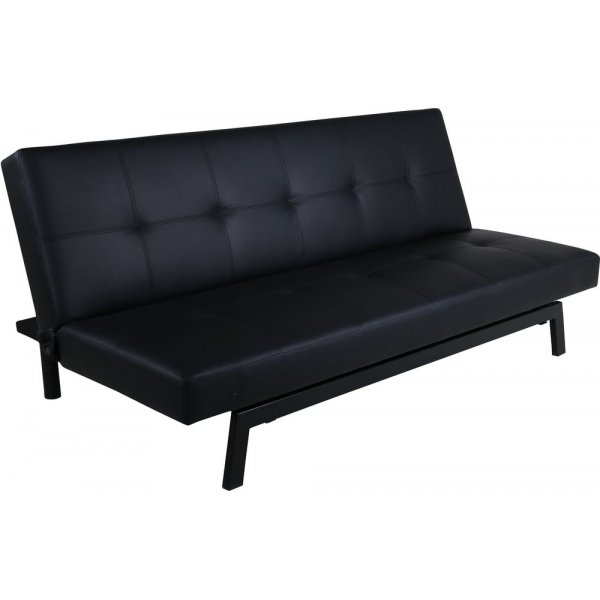 Sleep vuodesohva - Musta keinonahka + Huonekalujen puhdistus Sleep vuodesohva - Musta keinonahka + Huonekalujen puhdistus