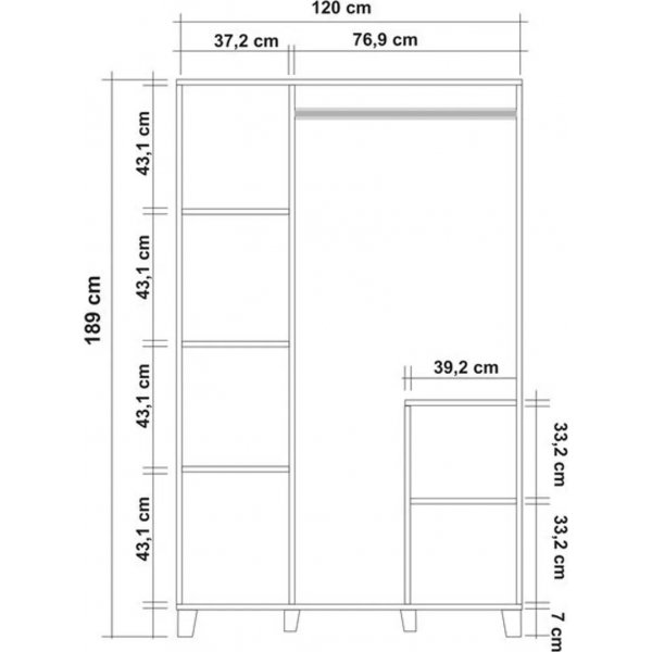 Leva Triangle vaatekaappi - m�nty