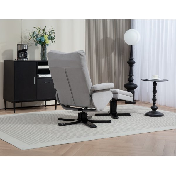 Säädettävä nojatuoli jalkarahilla + Huonekalujen jalat Säädettävä nojatuoli jalkarahilla + Huonekalujen jalat