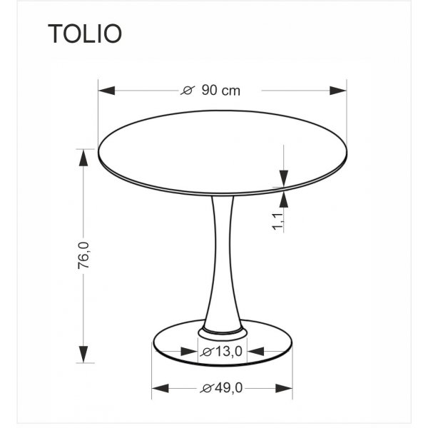 Ruokapyt pyre 90 cm beige travertiini