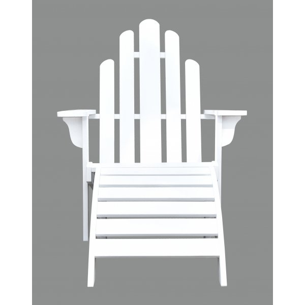 Newport-aurinkotuoli jalkarahilla - valkoinen