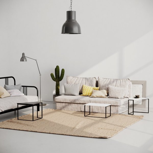 Oladin sohvapöytä 64 x 45 cm - Valkoinen/antrasiitti Oladin sohvapöytä 64 x 45 cm - Valkoinen/antrasiitti