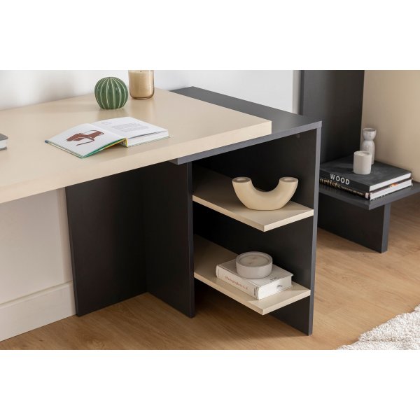 Frank työpöytä 120 x 60 cm - beige/antrasiitti Frank työpöytä 120 x 60 cm - beige/antrasiitti