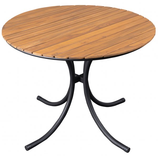 Holmsund pyöreä ruokapöytä 100 cm - Musta/Akaasia Holmsund pyöreä ruokapöytä 100 cm - Musta/Akaasia