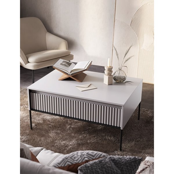 Trend sohvapöytä 100 x 70 cm - Harmaa/musta Trend sohvapöytä 100 x 70 cm - Harmaa/musta