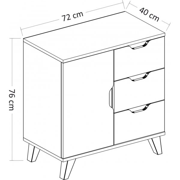 Levante-kaappi - Valkoinen
