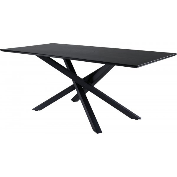 Ruokapöytä 180x90 cm mustaksi petsattu tammi - Piazza Ruokapöytä 180x90 cm mustaksi petsattu tammi - Piazza