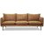 Kolmen istuttava sohva Bjrndal - Konjakki eco-nahka + Huonekalujen tahranpoistoaine