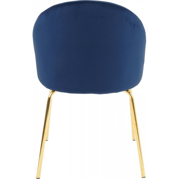 Giovani velvet -tuoli - Sininen/Messinki Giovani velvet -tuoli - Sininen/Messinki