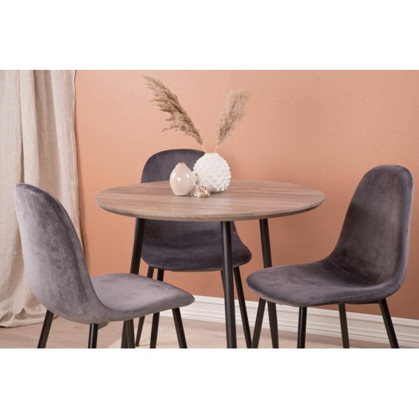 Smokey pyöreä ruokapöytä Ø80 cm - Harmaa Smokey pyöreä ruokapöytä Ø80 cm - Harmaa
