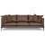York 4-istuttava sohva ruskeaa nahkaa - Chocolate (kierrtetty nahka) + Huonekalujen jalat