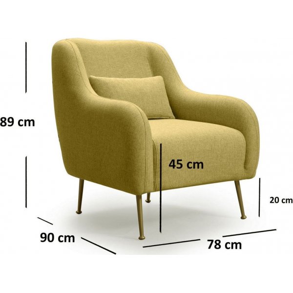 Sevillan nojatuoli - keltainen Sevillan nojatuoli - keltainen