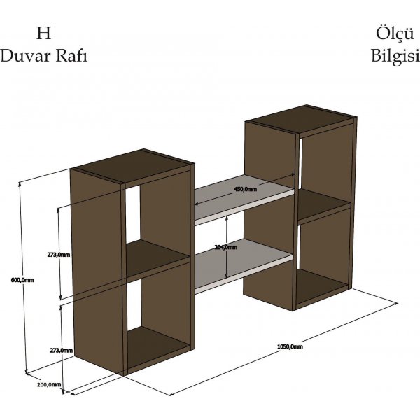 Bambi seinähylly - valkoinen/antrasiitti Bambi seinähylly - valkoinen/antrasiitti