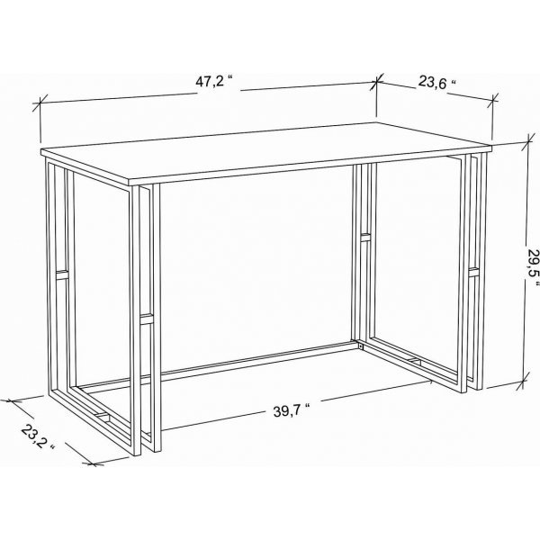 Kane kirjoituspöytä 120 x 60 cm - Valkoinen/antrasiitti Kane kirjoituspöytä 120 x 60 cm - Valkoinen/antrasiitti
