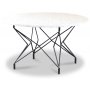 Terrazzo pyre sohvapyt  80 cm - Bianco Terrazzo & musta Star-metallirunko