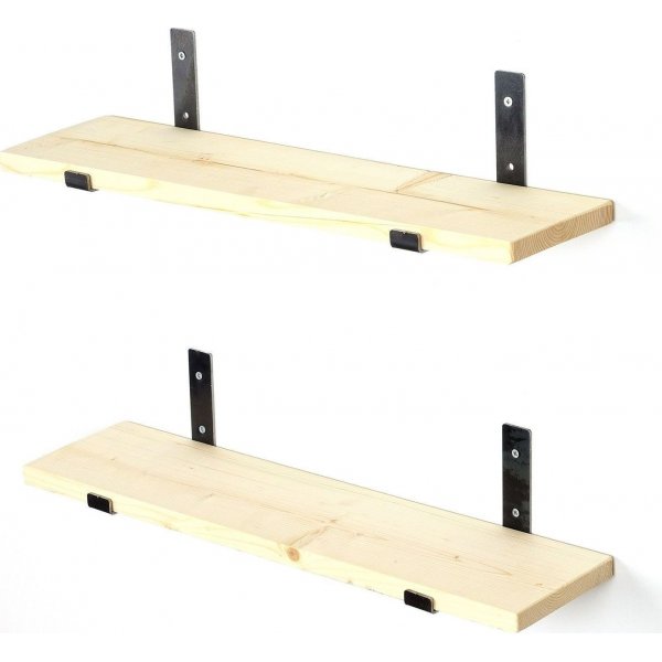 Lamba seinähylly 8 - Musta/tammi Lamba seinähylly 8 - Musta/tammi